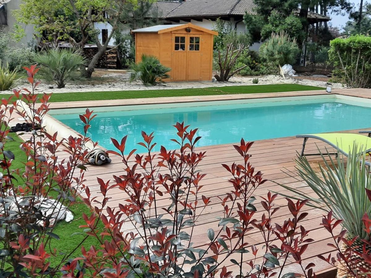 Grande Maison Landaise Avec Piscine Privee, Proche Plage, Pour 8 Personnes A Biscarrosse - Fr-1-319-398 外观 照片