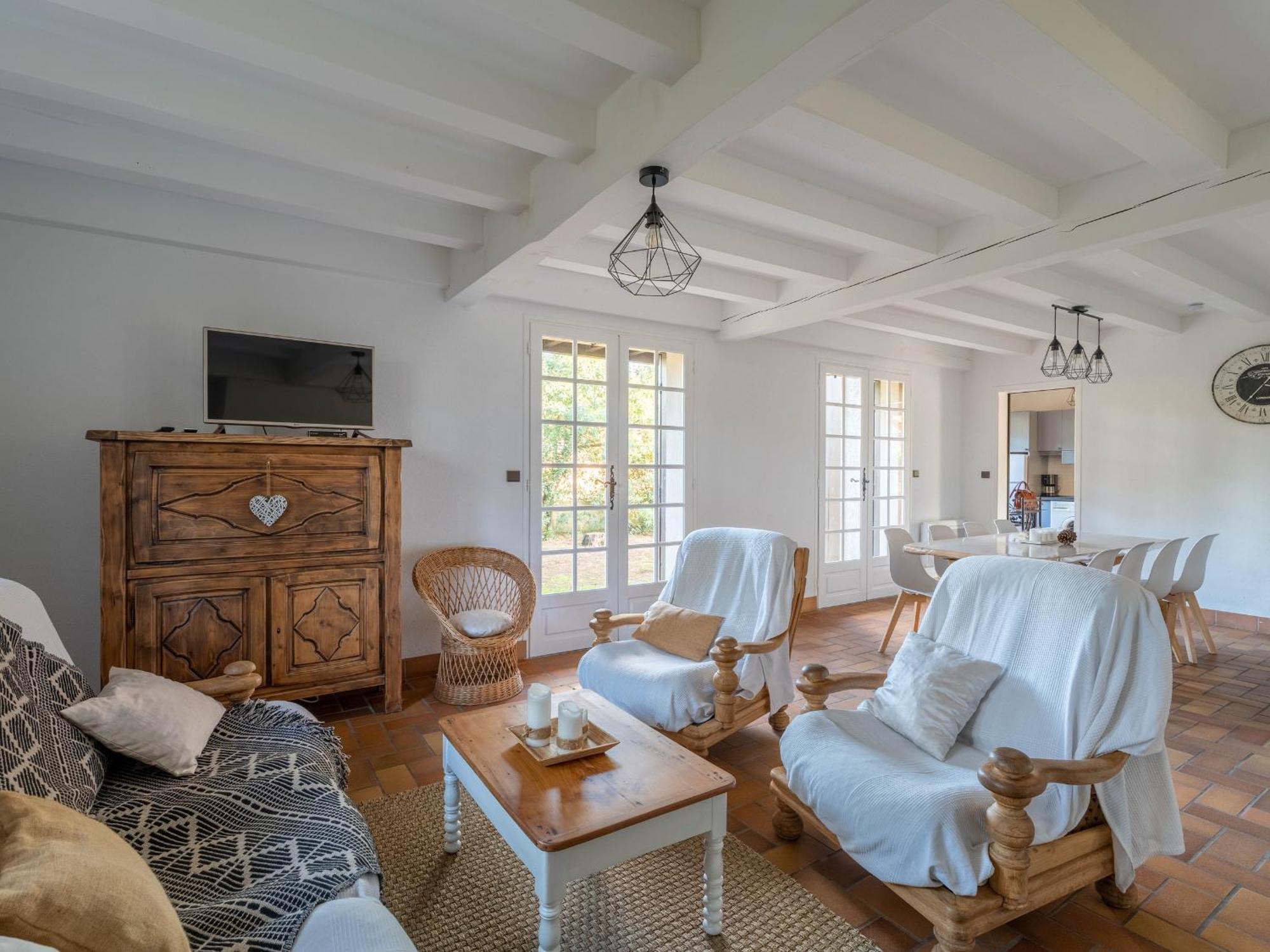 Grande Maison Landaise Avec Piscine Privee, Proche Plage, Pour 8 Personnes A Biscarrosse - Fr-1-319-398 外观 照片